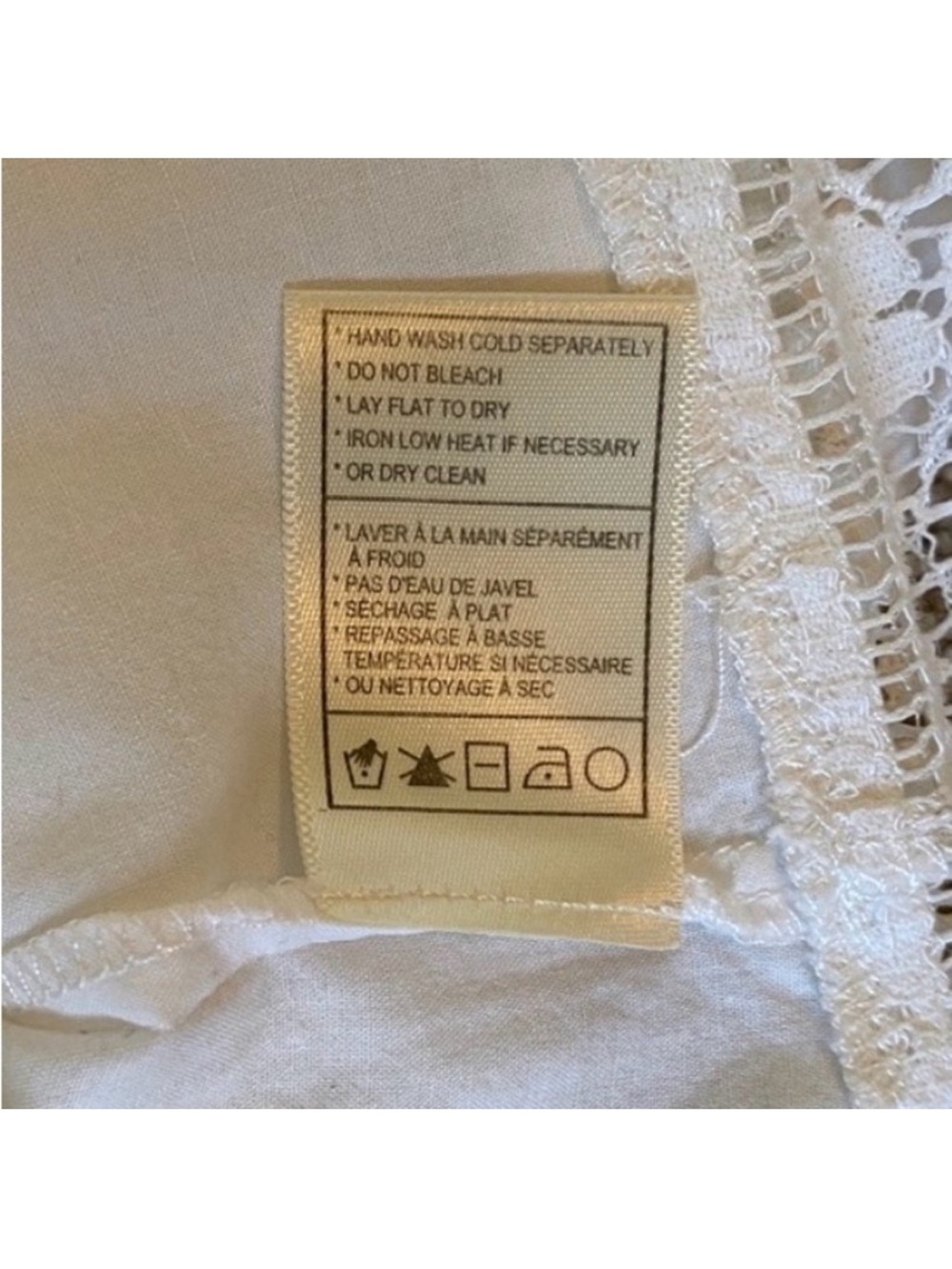 cupcakes & cashmere White Lace Trim Top - Picture 6 of 7
